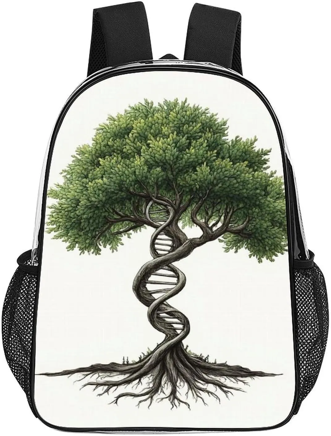 Dna Tree Of Life Rucksacks Lightweight Multipurpose Transparent Shoulder Bag Big Capacity Traveling & Camping Backpack With Side Pockets