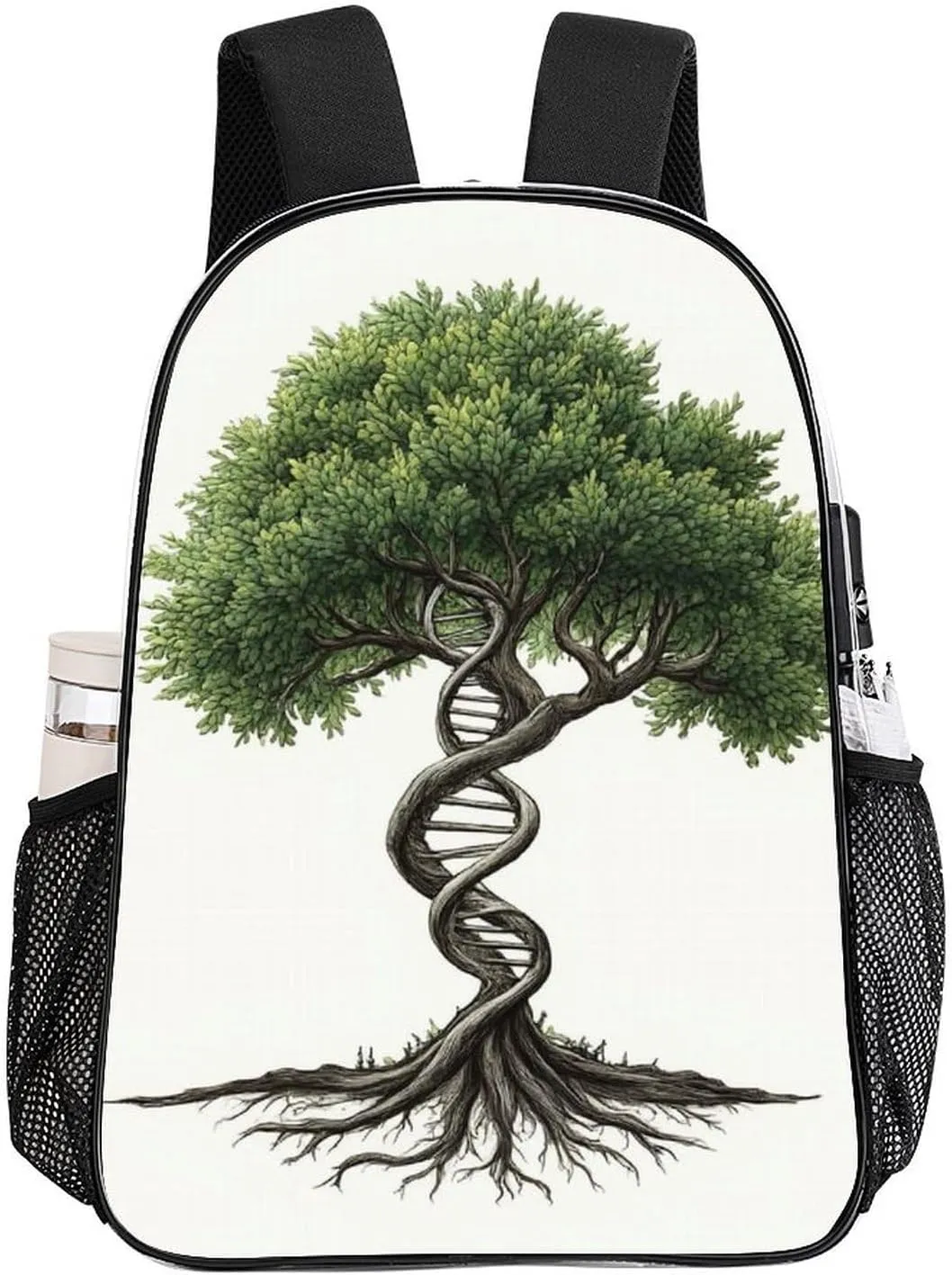 Dna Tree Of Life Rucksacks Lightweight Multipurpose Transparent Shoulder Bag Big Capacity Traveling & Camping Backpack With Side Pockets