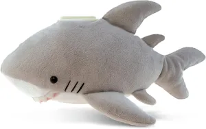 DolliBu Gray Shark Plush Coin Bank – Soft Stuffed Piggy Bank, Ocean Animal Gift for Boys & Girls, 9 Inches