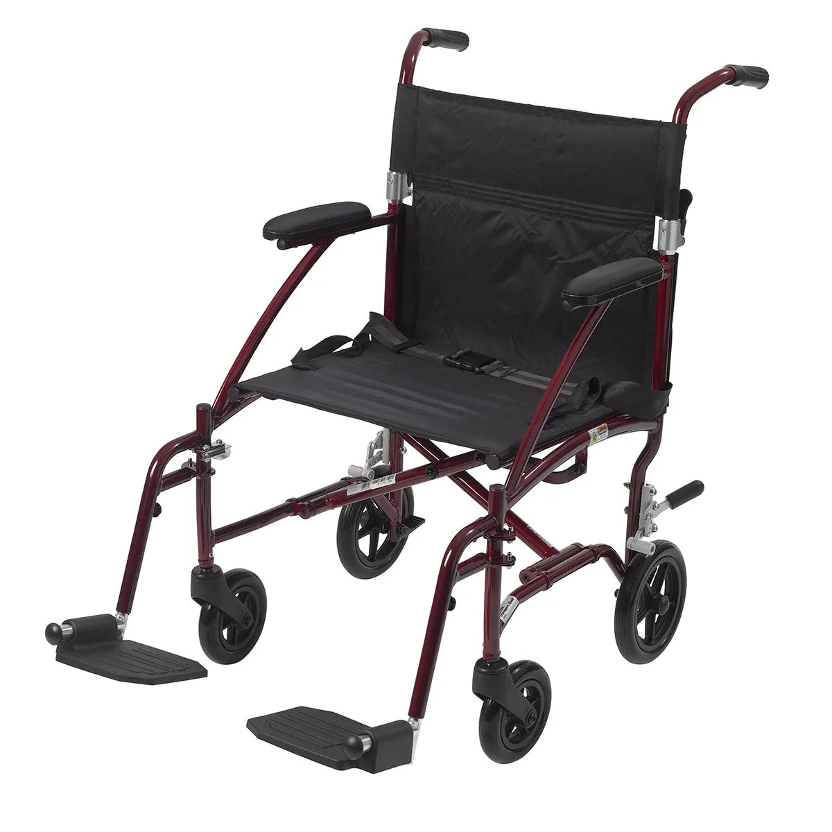 Drive dfl19-rd , Fly Lite Ultra Lightweight Transport Wheelchair, Burgundy