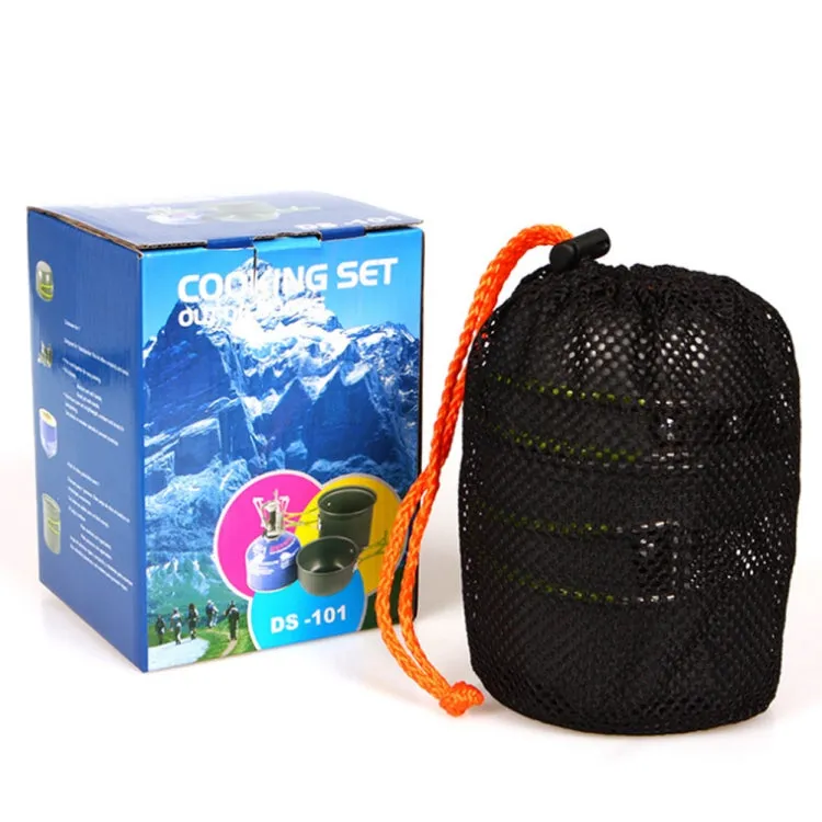 DS-101 Portable Outdoor Camping Cooking Set Picnic Boiler Cookware Combination (Black)