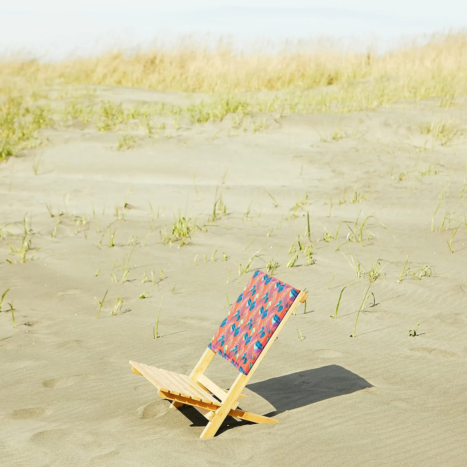 Duck Covers Bamboo Beach Chair, Pool Party Flamingo