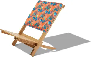 Duck Covers Bamboo Beach Chair, Pool Party Flamingo