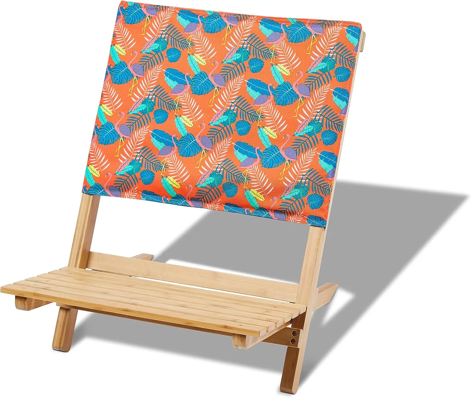 Duck Covers Bamboo Beach Chair, Pool Party Flamingo