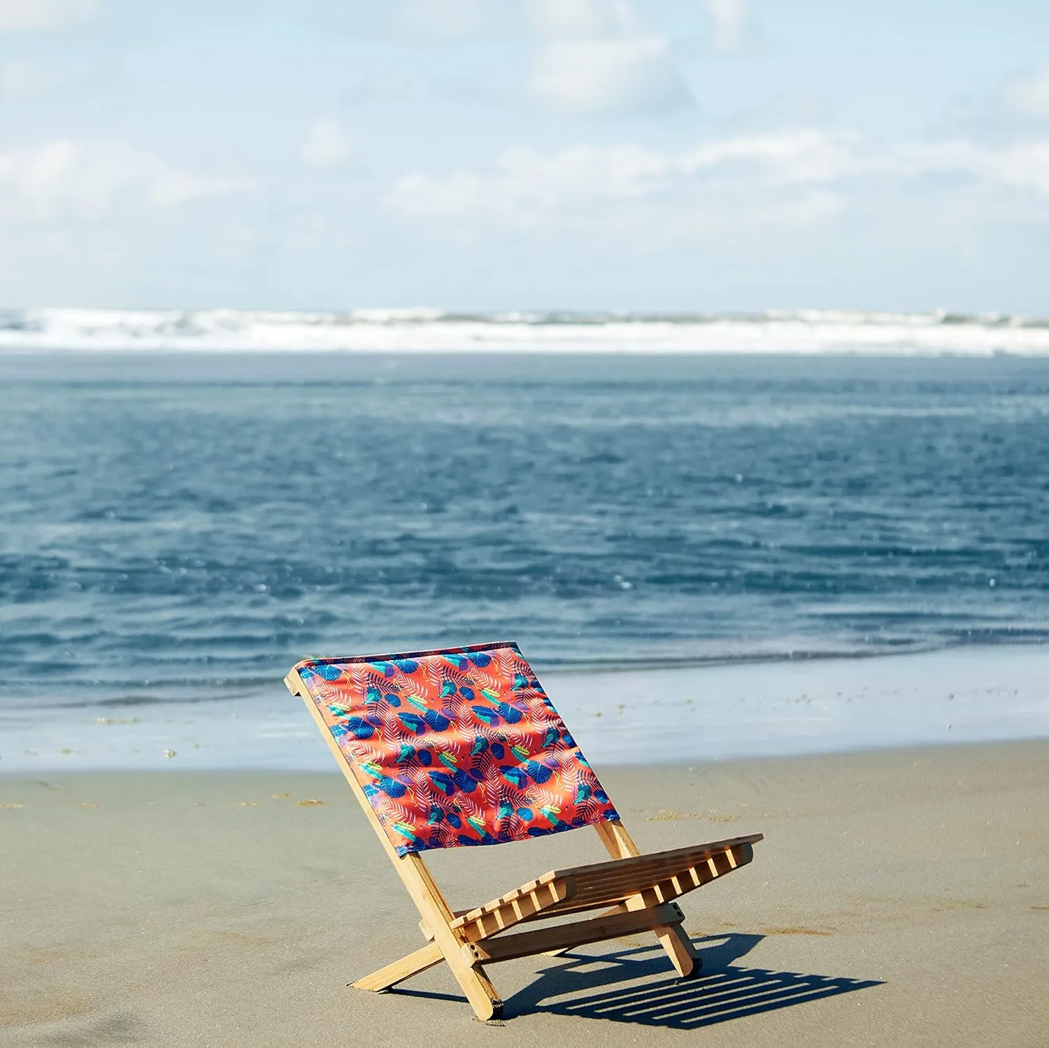 Duck Covers Bamboo Beach Chair, Pool Party Flamingo