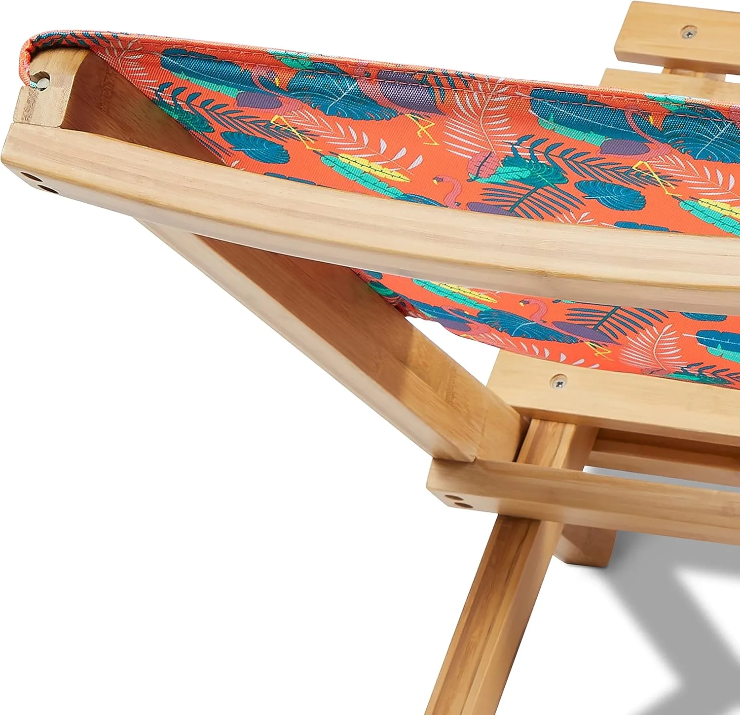 Duck Covers Bamboo Beach Chair, Pool Party Flamingo