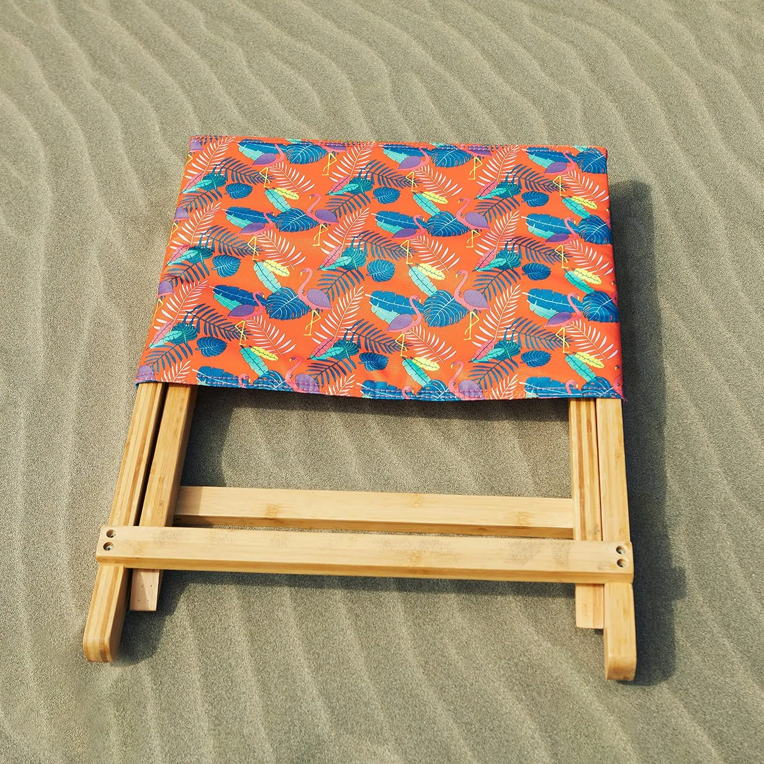 Duck Covers Bamboo Beach Chair, Pool Party Flamingo