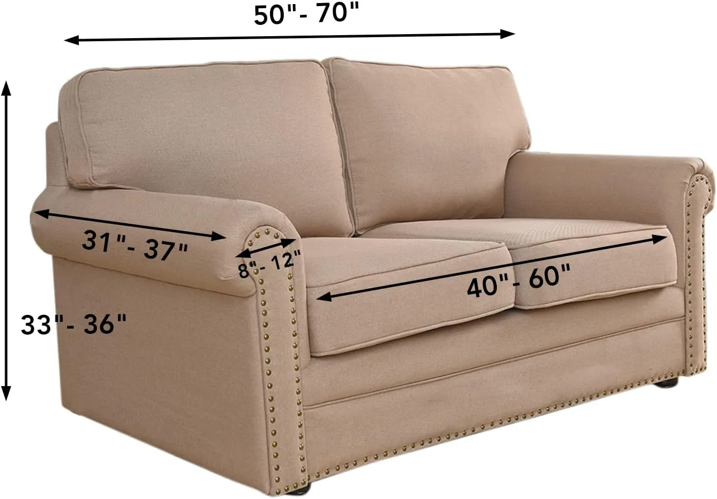 Easy-Going Stretch Loveseat Slipcover 1-Piece Sofa Cover Furniture Protector Couch Soft with Elastic Bottom for Kids Polyester Spandex Jacquard Fabric Small Checks (Loveseat, Dark Gray)