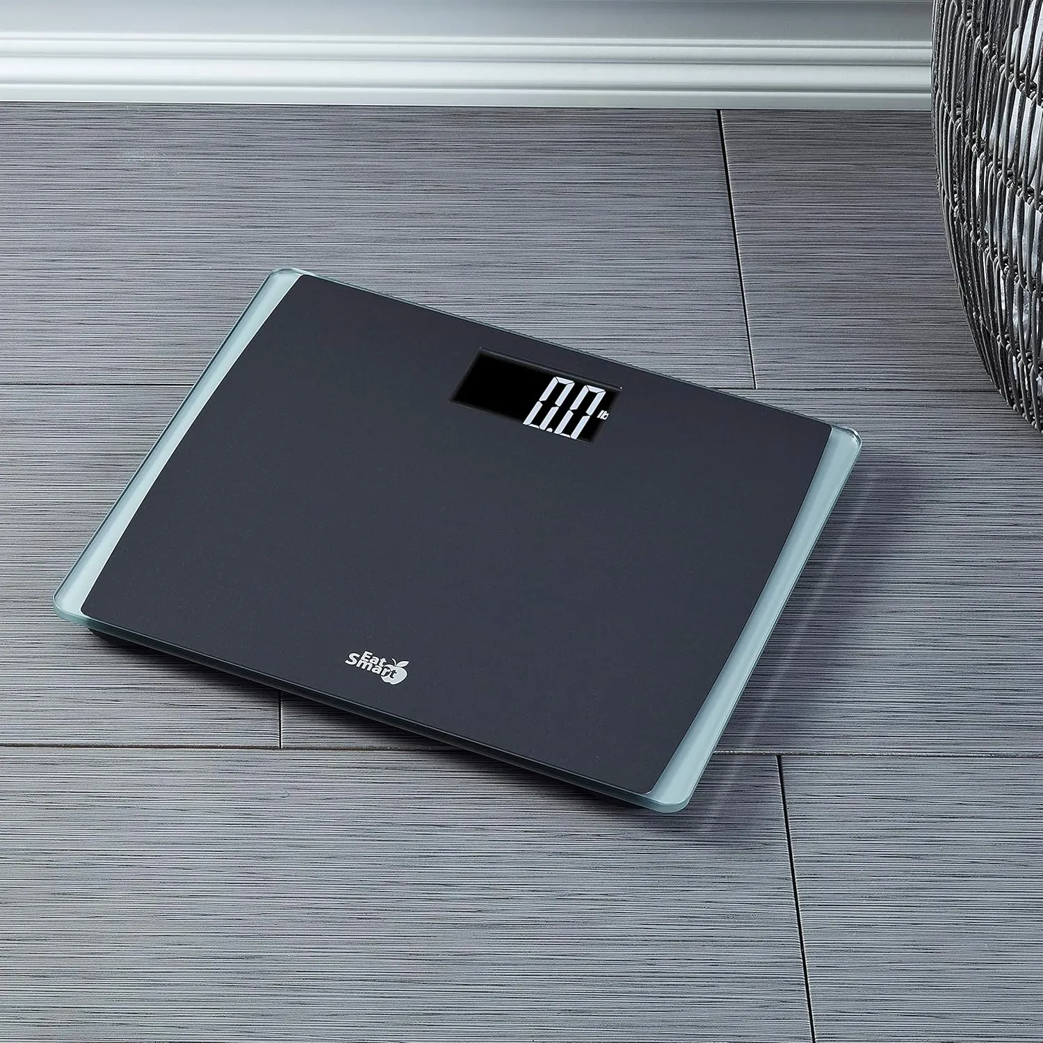 Eat Smart Precision Digital Bathroom Scale, 550 lb High Capacity Scale, Extra Wide Platform, Bath Scale for Body Weight, Black