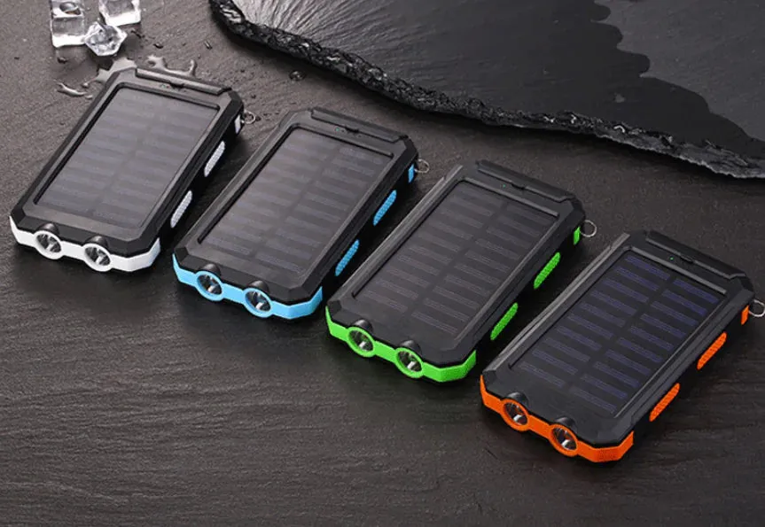 EcoCharge 20000mAh Solar Power Bank with Dual Headlights