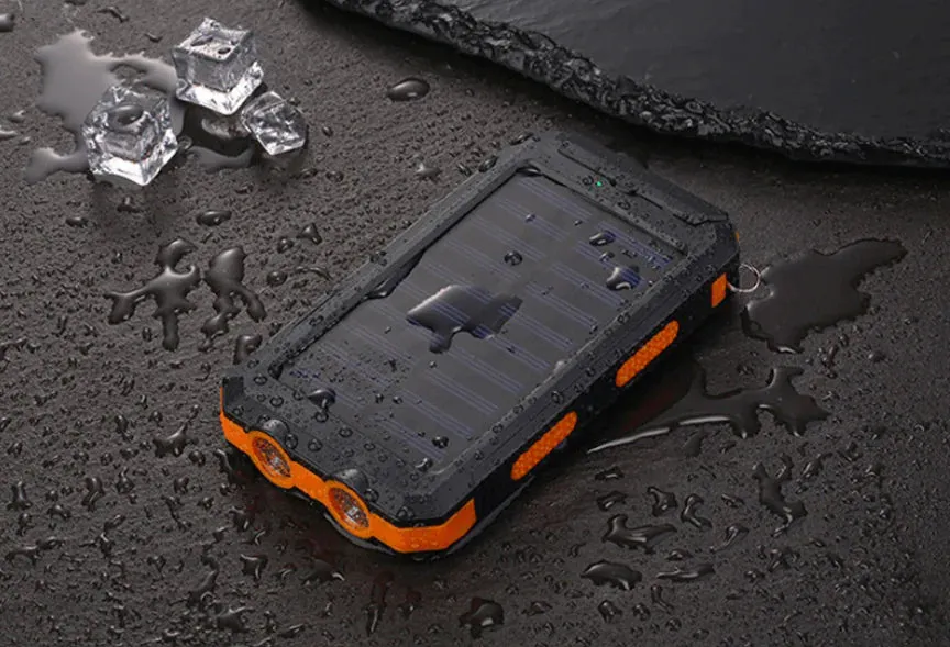 EcoCharge 20000mAh Solar Power Bank with Dual Headlights