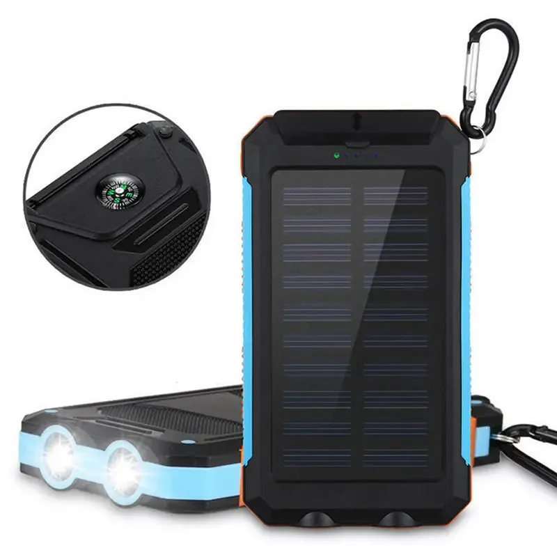 EcoCharge 20000mAh Solar Power Bank with Dual Headlights