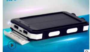 EcoCharge 20000mAh Solar Power Bank with Dual Headlights
