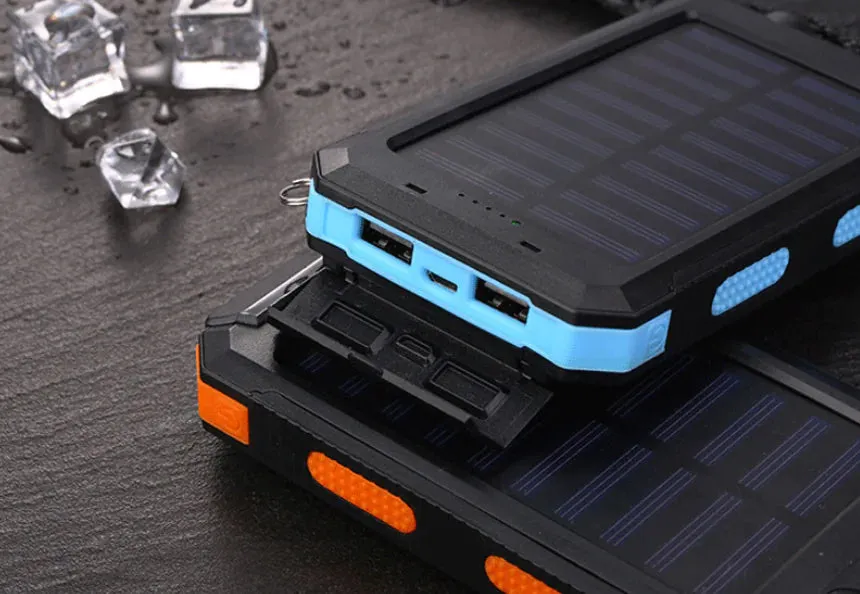 EcoCharge 20000mAh Solar Power Bank with Dual Headlights