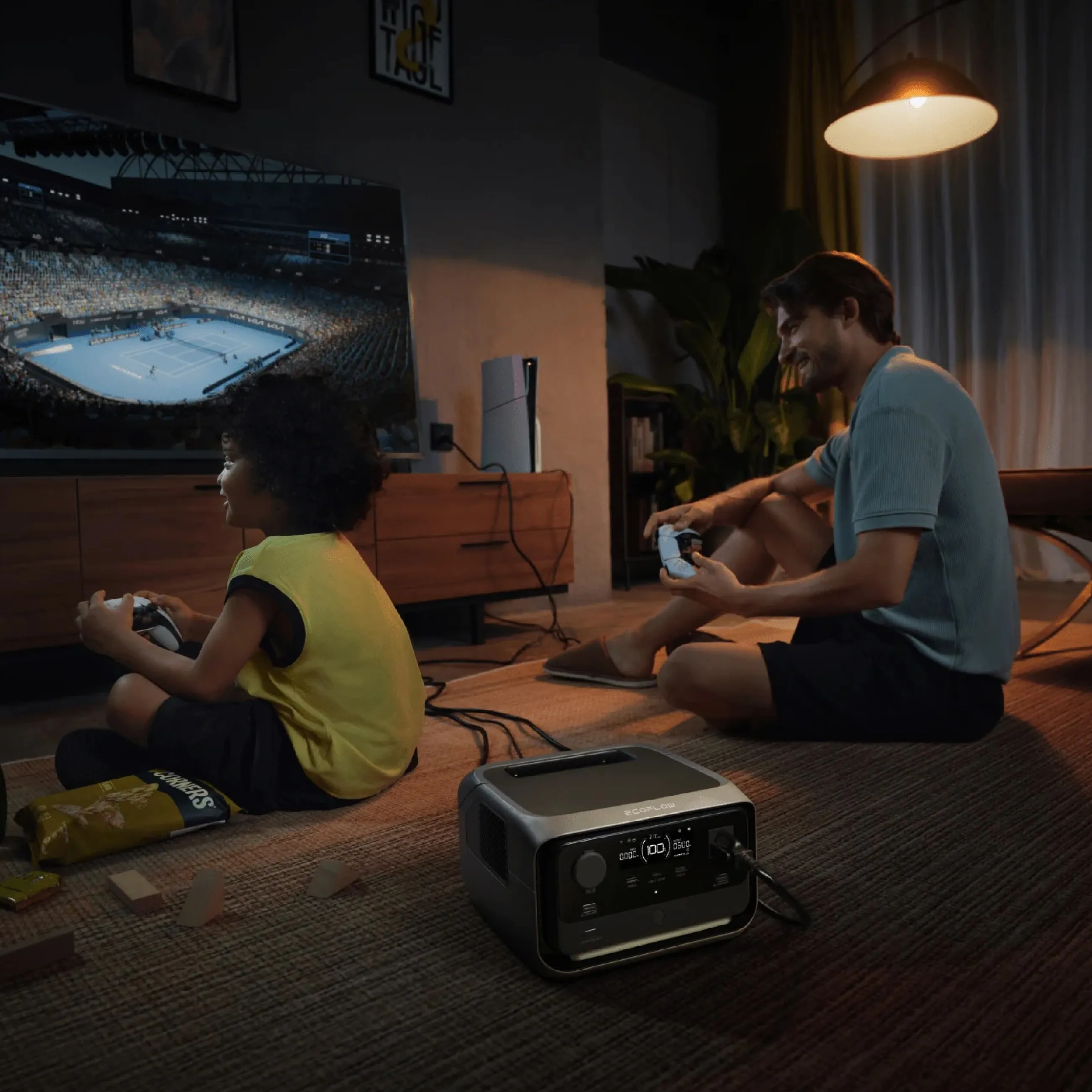Ecoflow River 3 Plus Power Station Portable Lightweight 220V Charging 80% In 1 Hour 600W Up To 1200W With X-Boost Battery Backup Energy Storage