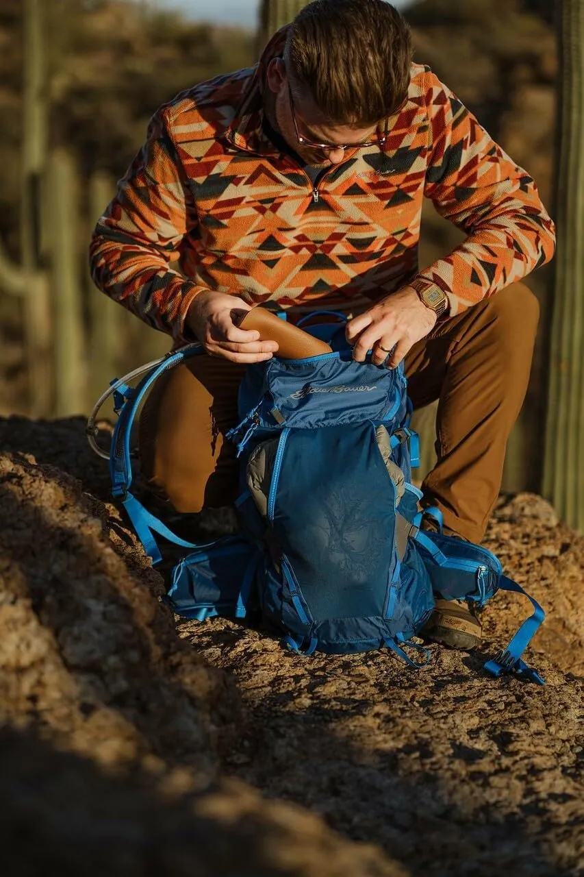 Eddie Bauer Backpack with Organization Compartments and Hydration/Laptop Compatible Sleeve, Adventurer Trail-True Blue, 30L