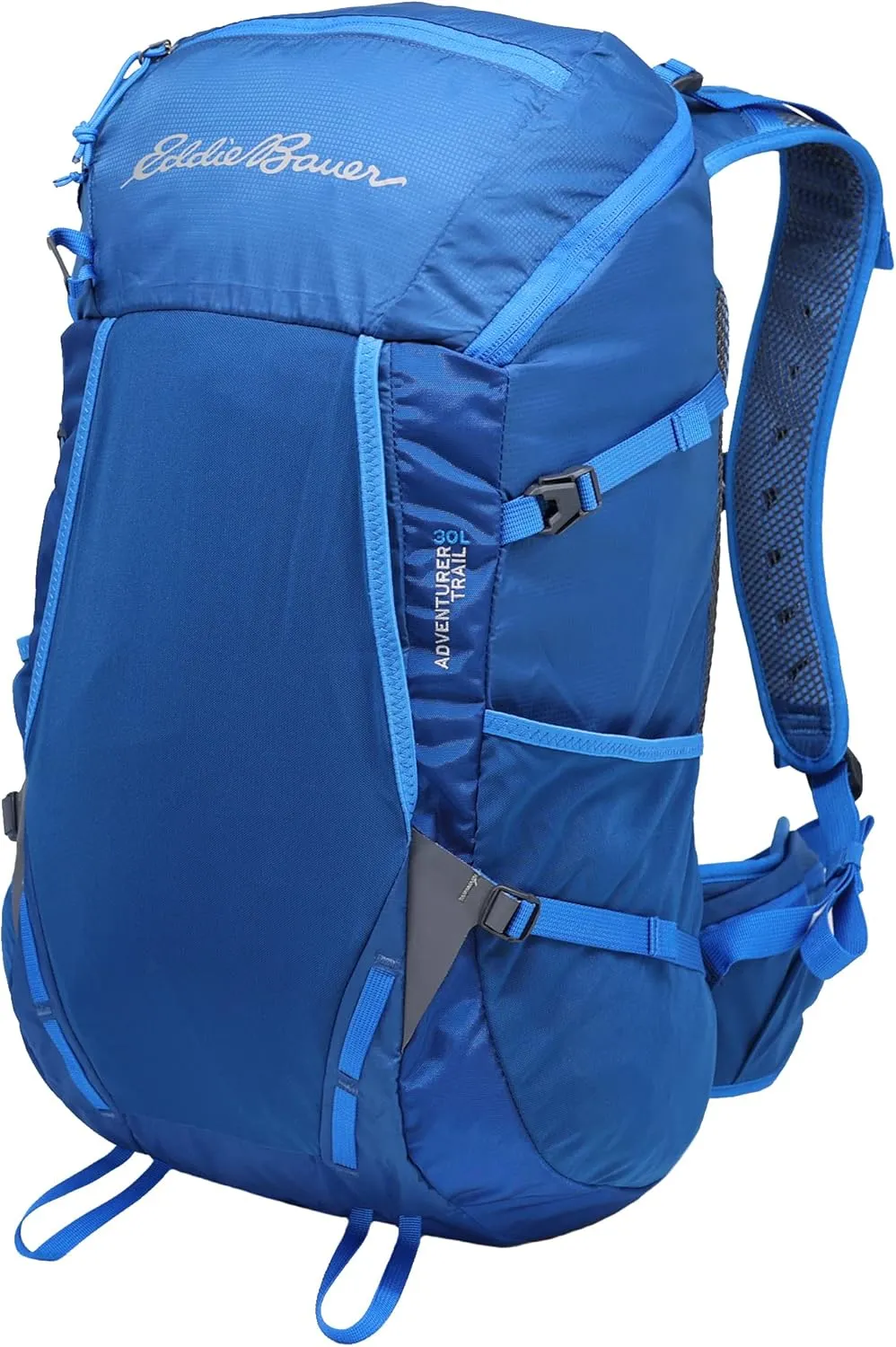 Eddie Bauer Backpack with Organization Compartments and Hydration/Laptop Compatible Sleeve, Adventurer Trail-True Blue, 30L