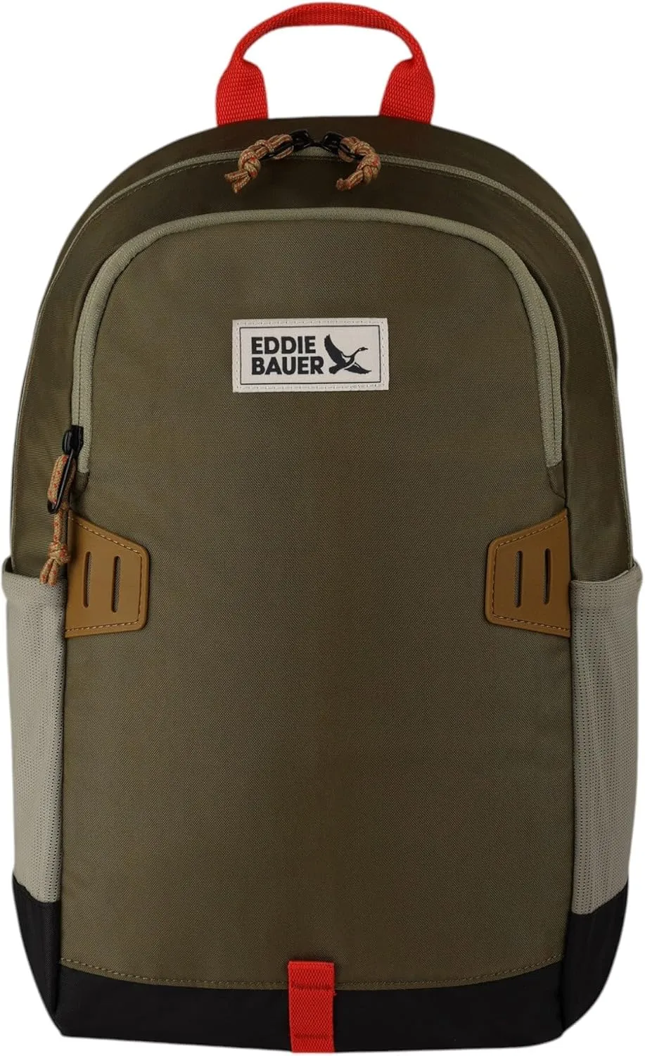 Eddie Bauer Campus Backpack | EDC | Work | Travel | Commuter | Padded Laptop Sleeve | Bottle Pockets | Lightweight | Durable, University-Adler Green, 22L