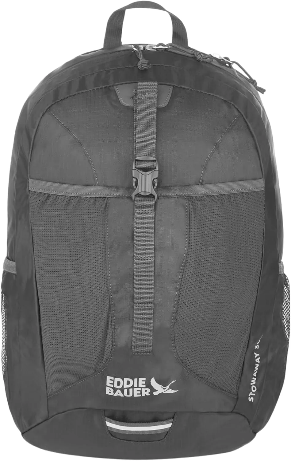 Eddie Bauer Stowaway Packable Backpack-Made from Ripstop Polyester, Dark Smoke, 30L