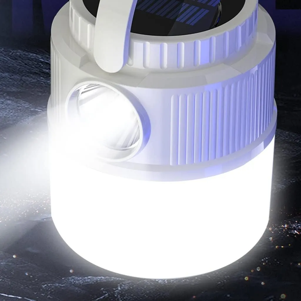 Electric Lanterns Solar Camping Lights, Emergency Outdoor Stall Camping Tent Lights, Long Battery Life Hanging Lights Power Display Dual Light Source Multi-Level Dimming