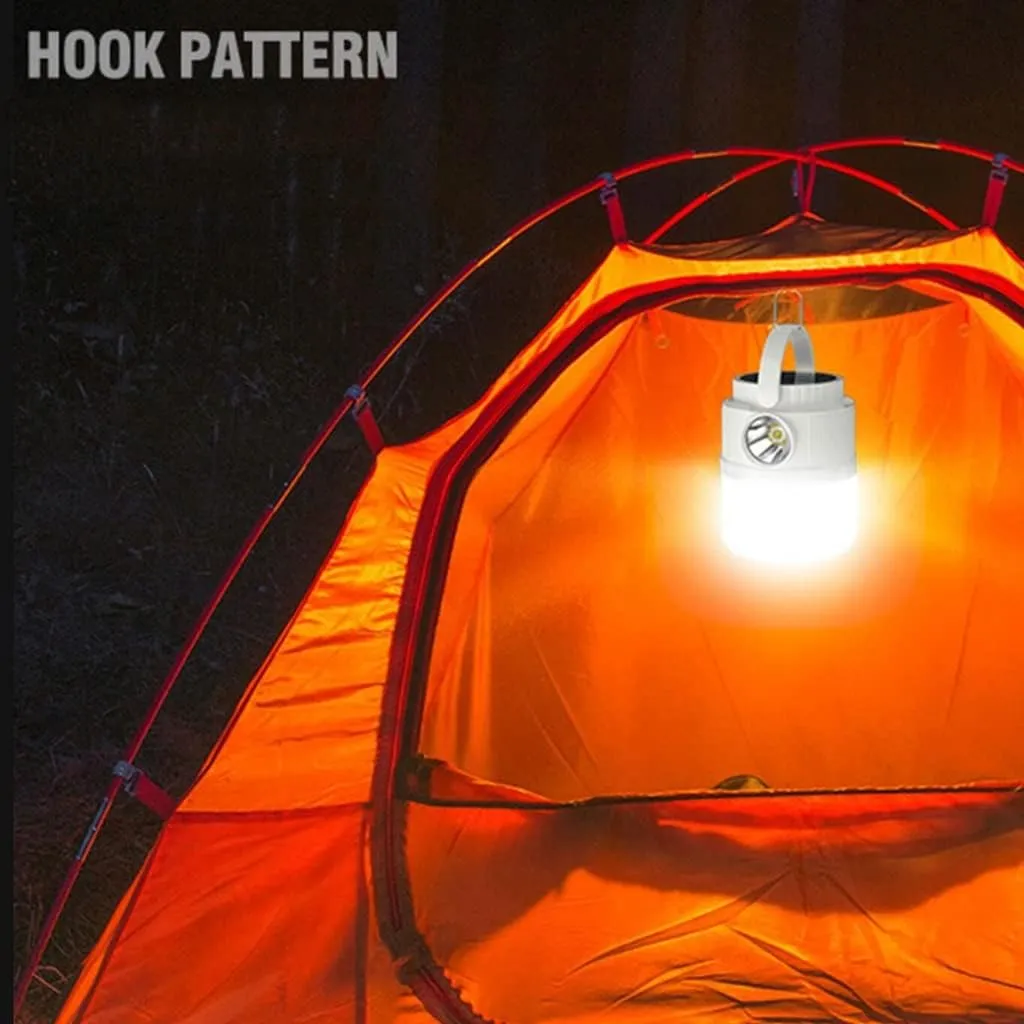 Electric Lanterns Solar Camping Lights, Emergency Outdoor Stall Camping Tent Lights, Long Battery Life Hanging Lights Power Display Dual Light Source Multi-Level Dimming