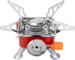 [Ellniges]【Portable Camping Stove】Ultimate Foldable Gas Grill for Backpacking, Hiking & Picnic - Compact 0.45kg【Mini BBQ Grill】with Detachable Design Perfect for Outdoor Cooking, Campfire Meals & Adve