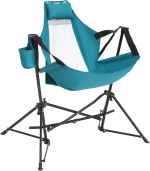 Enhance Comfort Outdoors with Folding Hammock Camping Chair, Adjustable Design, Sturdy Steel Frame, Portable, Blue