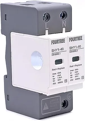 EPANO 2P AC SPD Surge Protection 10〜20KA/20〜40KA /30KA〜60KA House Lightning Protector Low-Voltage Arrester Protective Device 230V 275V (Color : 2P 275V, Size : 30-60KA)
