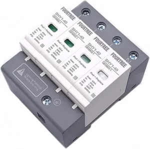 EPANO Surge Protective Device AC 3P N 20~40KA 30KA~60KA 385V 420V House Lightning Protection Arrester Low-Voltage Protector (Color : 4P 420V AC, Size : 20-40KA)