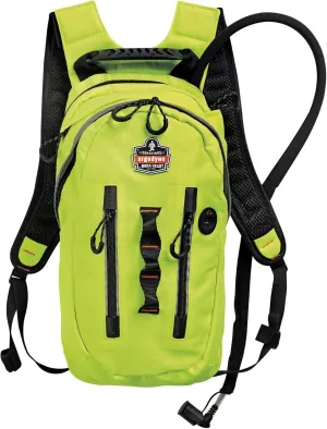 Ergodyne Chill-Its 5157 Hydration Backpack, High Visibility Reflective Cargo Pack with Storage, 3 Liter Bladder, Breakaway Shoulder Straps