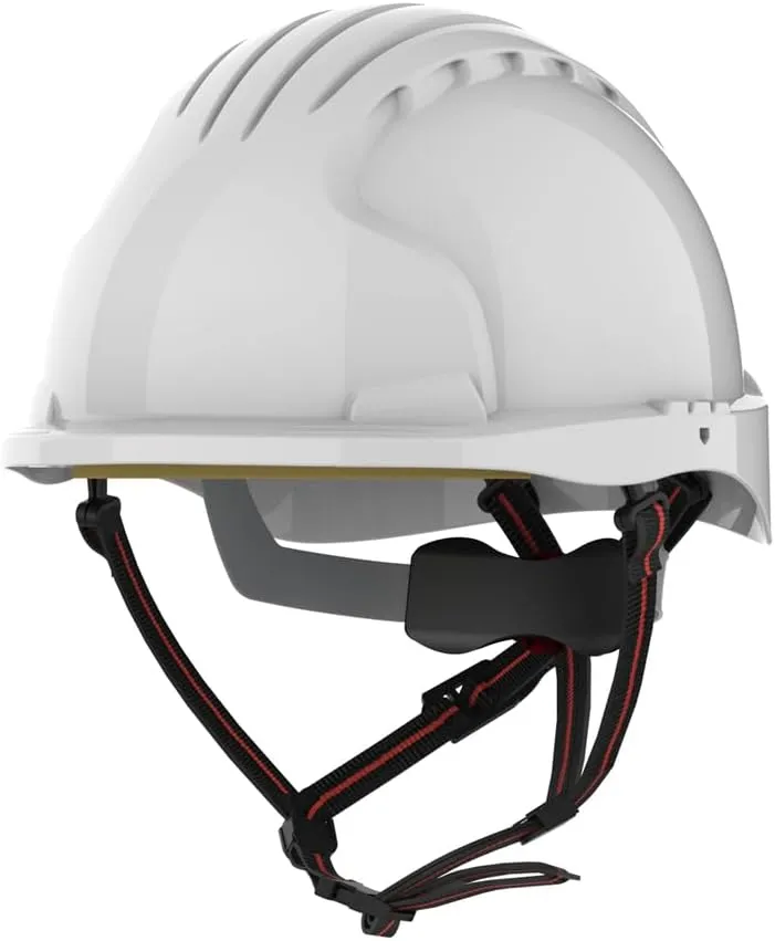 EVO 6151 Short Brim Ascend Climbing Helmet - White, Wheel Ratchet (AKN260-000-104)
