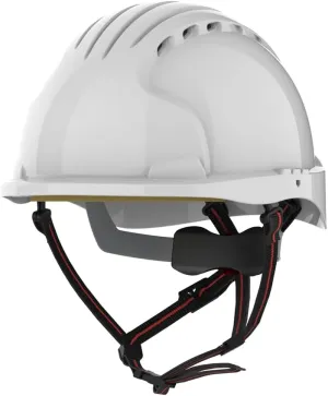 EVO 6151V Short Brim Ascend Climbing Helmet - Wheel Ratchet - White - Vented (AKR260-000-104)