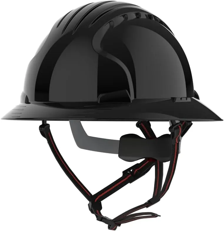 EVO 6161 Full Brim Ascend Climbing Helmet - Wheel Ratchet - Black (AKT260-001-104)