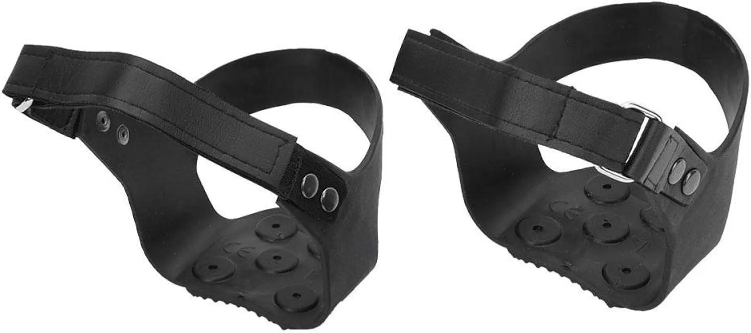 EVTSCAN Crampons Anti Slip Spikes Shoe Grip, 1 Pair 5 Teeth Anti-Slip Ice Cleat Shoe Grips Spikes Cleats Crampons for Hiking Climbing