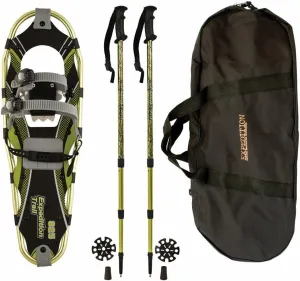 Expedition Lightweight Aluminum Frame Snowshoe Trail Kit with Twist-Lock Trekking Poles, Dual Ratchet Bindings & XPE Trail-Flex Decking, Includes Waterproof Carry Bag