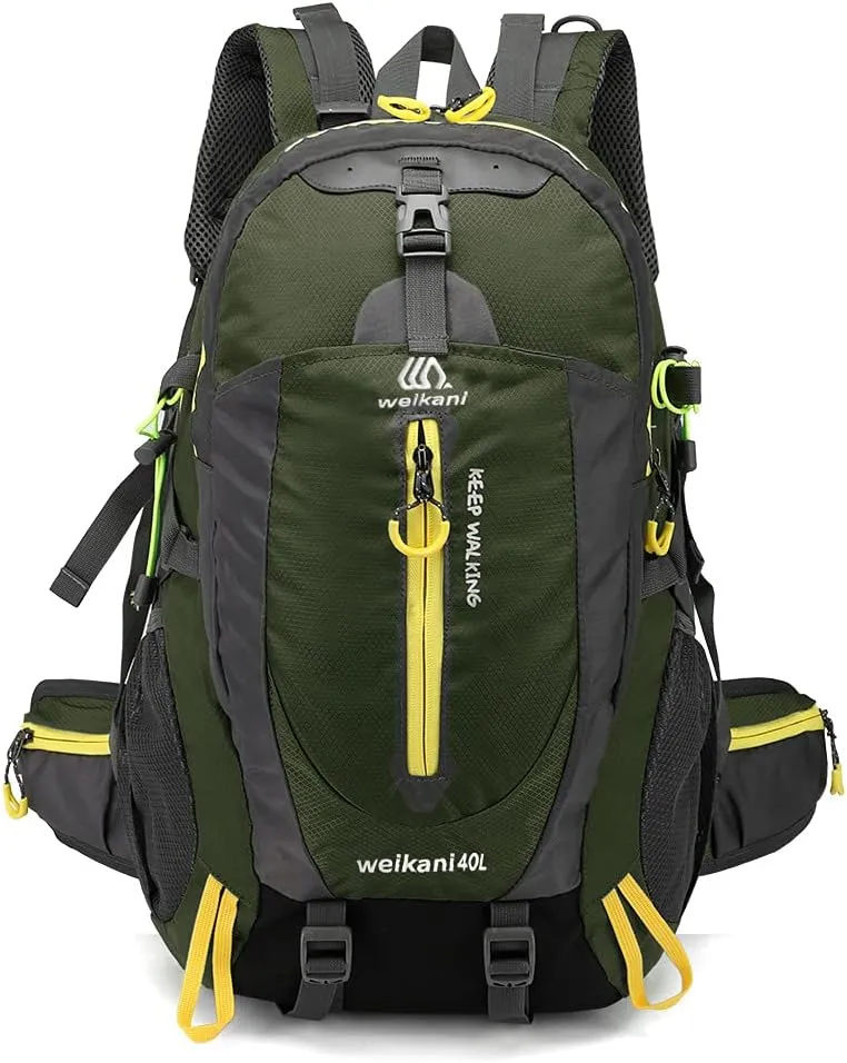 Eysee 40L Backpack, Canvas Daypack, Trekking Backpack, Camping Hiking Backpack, Outdoor Backpack,