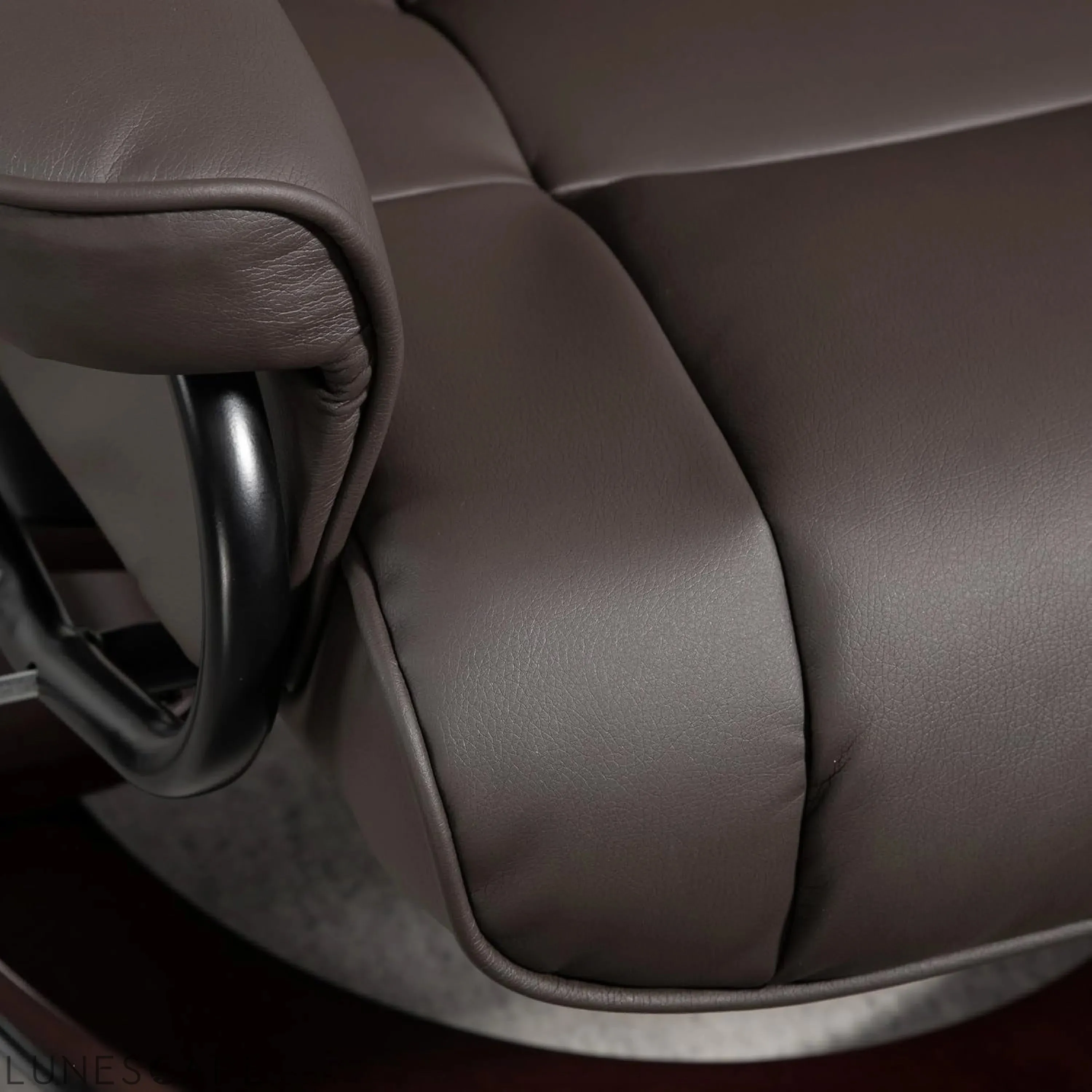 Faux Leather Reclining Chair, Swivel Ottoman Chair, Recliner with