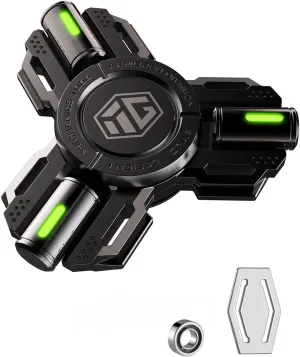Fidget Spinners, Fidget Spinner Gifts for Adults and Kids, Stress Anxiety ADHD Relief Figets Toy, Metal Finger Hand Spinner Toys with Luminous Light, Spinner Absorb Solar Light Then Release in Dark