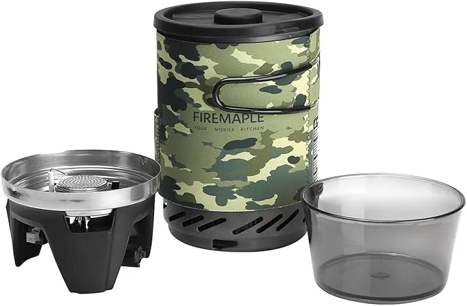 Fire-Maple "Fixed Star 1" Personal Cooking System | Pot/Jet Burner Stove System with Electric Ignition | Ideal for Hiking, Camping, Backpacking, Fishing, Hunting Trips and Emergency Use