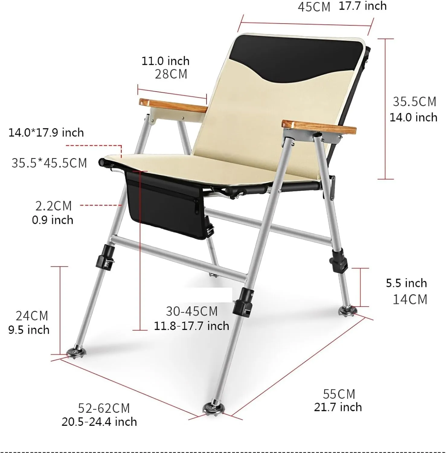 Fishing Chair Folding Recliner Chair Portable Lightweight Reclining Fishing Chair Removable Cushion Camping Chair Outdoor Fishing Chair(C)