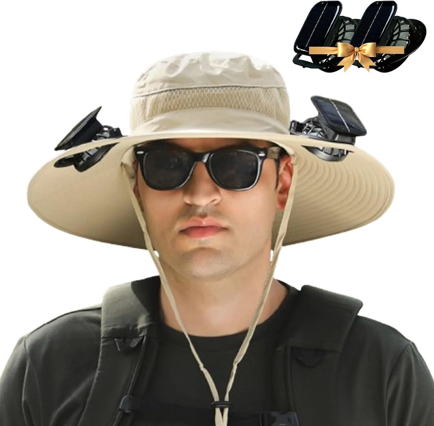 Fishing hat with Solar Powered Fans,Ultralight Solar Fan Outdoor hat,Upf50  for Men Women,USB Charging