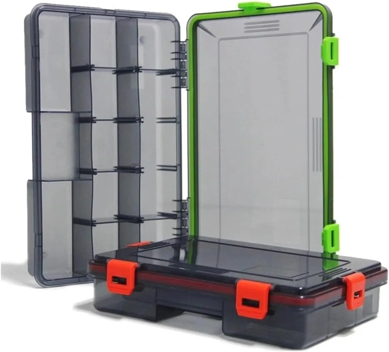 Fishing Organizer Multifunctional Fishing Box Bait Accessories Storage Box Lure Box Compartments All-Weather Fishing Lure Organizer(Green)