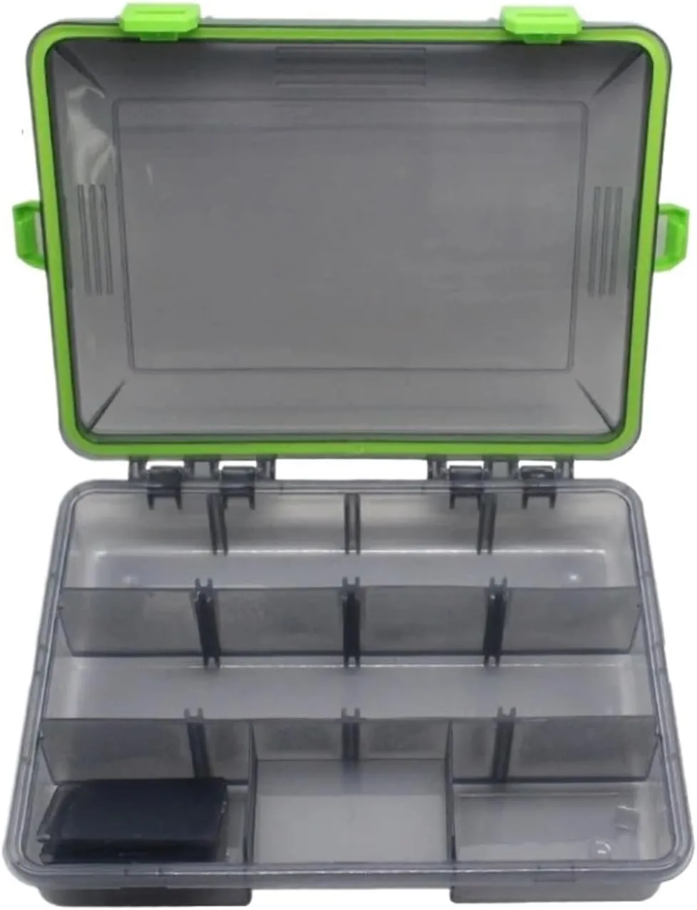 Fishing Organizer Multifunctional Fishing Box Bait Accessories Storage Box Lure Box Compartments All-Weather Fishing Lure Organizer(Green)