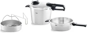 Fissler Vitavit Premium Pressure Cooker and Pressure Skillet Set, 2.6 Quart and 6.3 Quart