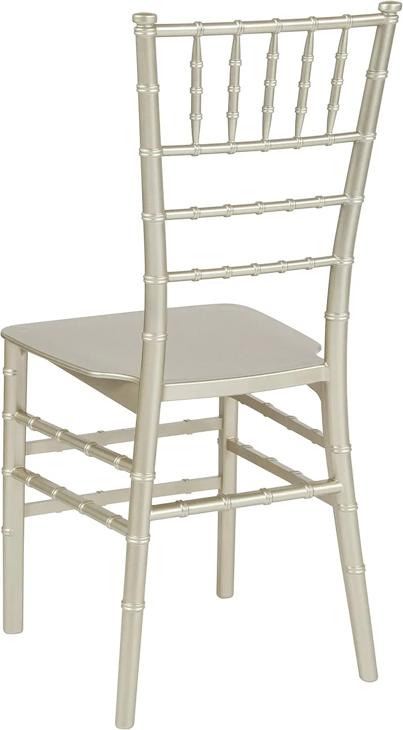 Flash Furniture 2 Pack HERCULES Series Champagne Resin Stacking Chiavari Chair