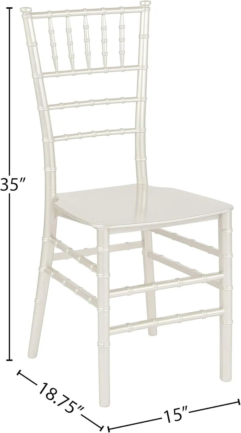 Flash Furniture 2 Pack HERCULES Series Champagne Resin Stacking Chiavari Chair
