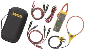 Fluke 393FC Clamp Meter and Solar Test Lead Kit, CAT III 1500 V, IP54-Rated, DC Power Measurements, Fluke Connect Software, 18 inch iFlex, MC4 Test Leads