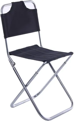 Foldable Camping Chair Aluminum Alloy Frame Lightweight Portable Stool Ideal for Fishing Hiking and Outdoor Activities