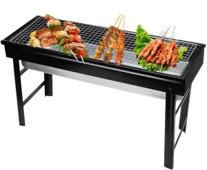 Foldable Smokeless BBQ Grills Patio Barbecue Charcoal Grill Stove Stainless Steel Outdoor Camping Picnic BBQ Accessories Tools