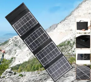Foldable Solar Power Bank - Portable Travel Charger